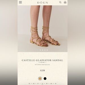 COPY - Doen Castille Gladiator Sandal in Size 38